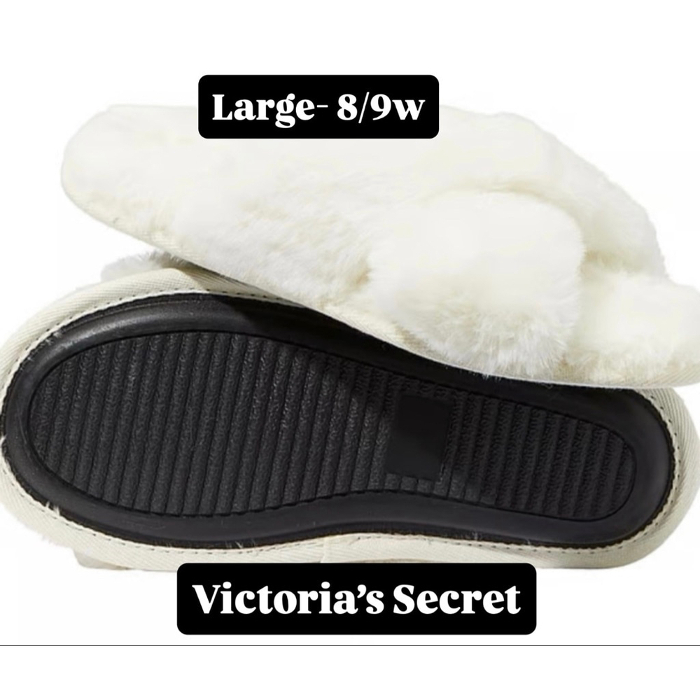 PINK Victoria's Secret Cream Fuzzy sippers women 8, 8.5, 9